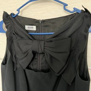 Moschino Black Dress with Bow Detail